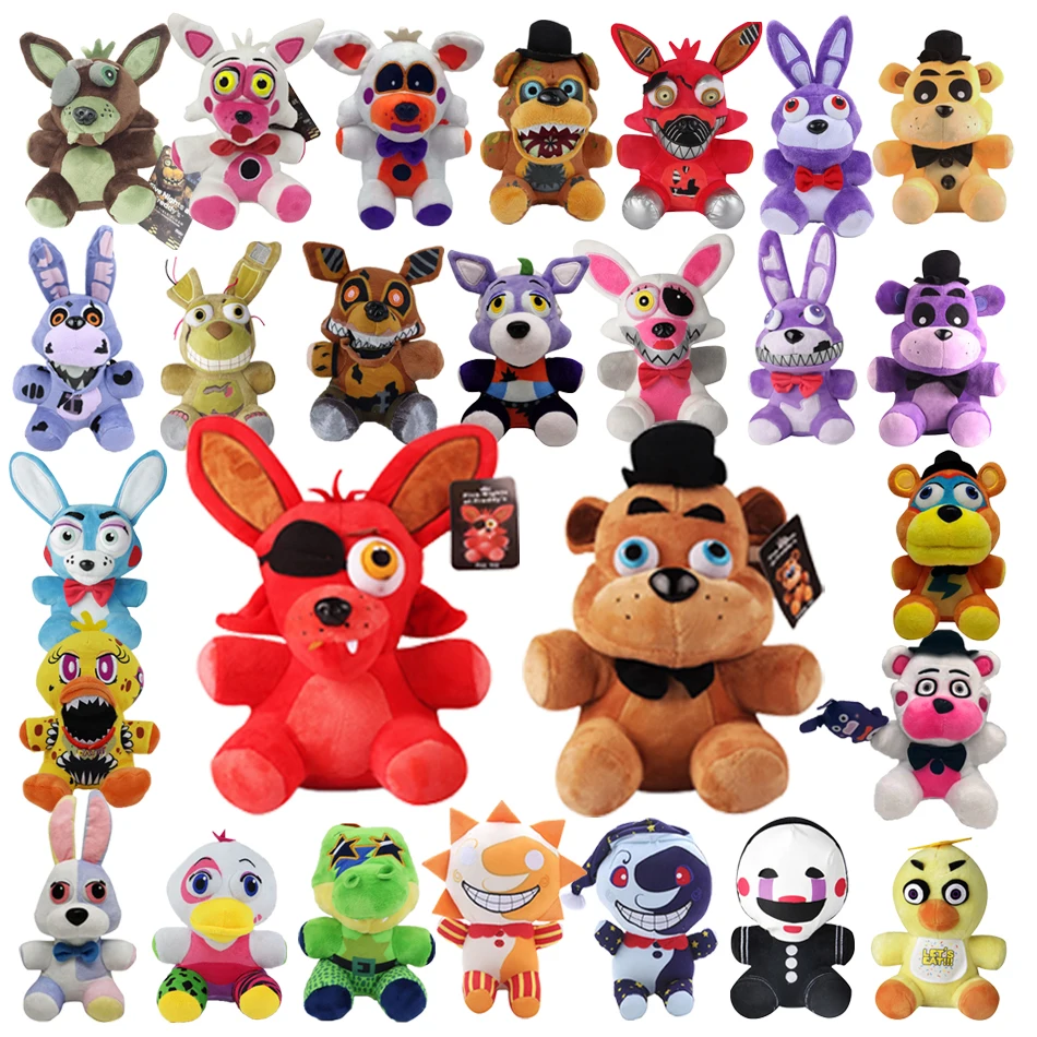 

2026Hot FiveNight At Freddy Fnaf Cute Plush Toys Doll Bonnie Bear Foxy Cartoon Stuffed Dolls Freddy Toys For Children Fans Gifts