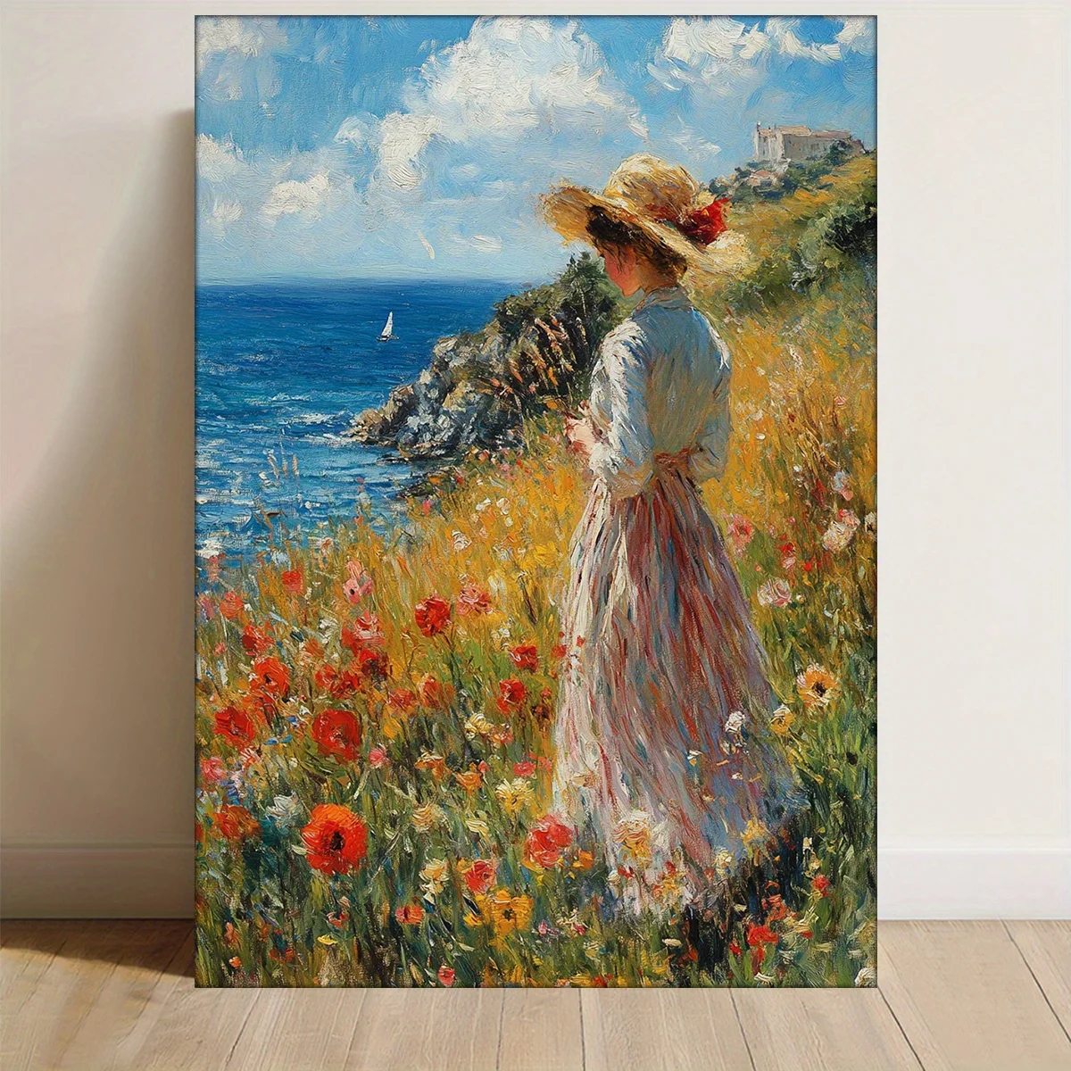 

500/1000/1200/2000PCS Puzzles for Adults Monet Seaside Elegant Women,Jigsaw Puzzles Brain Games Gifts Home Decor
