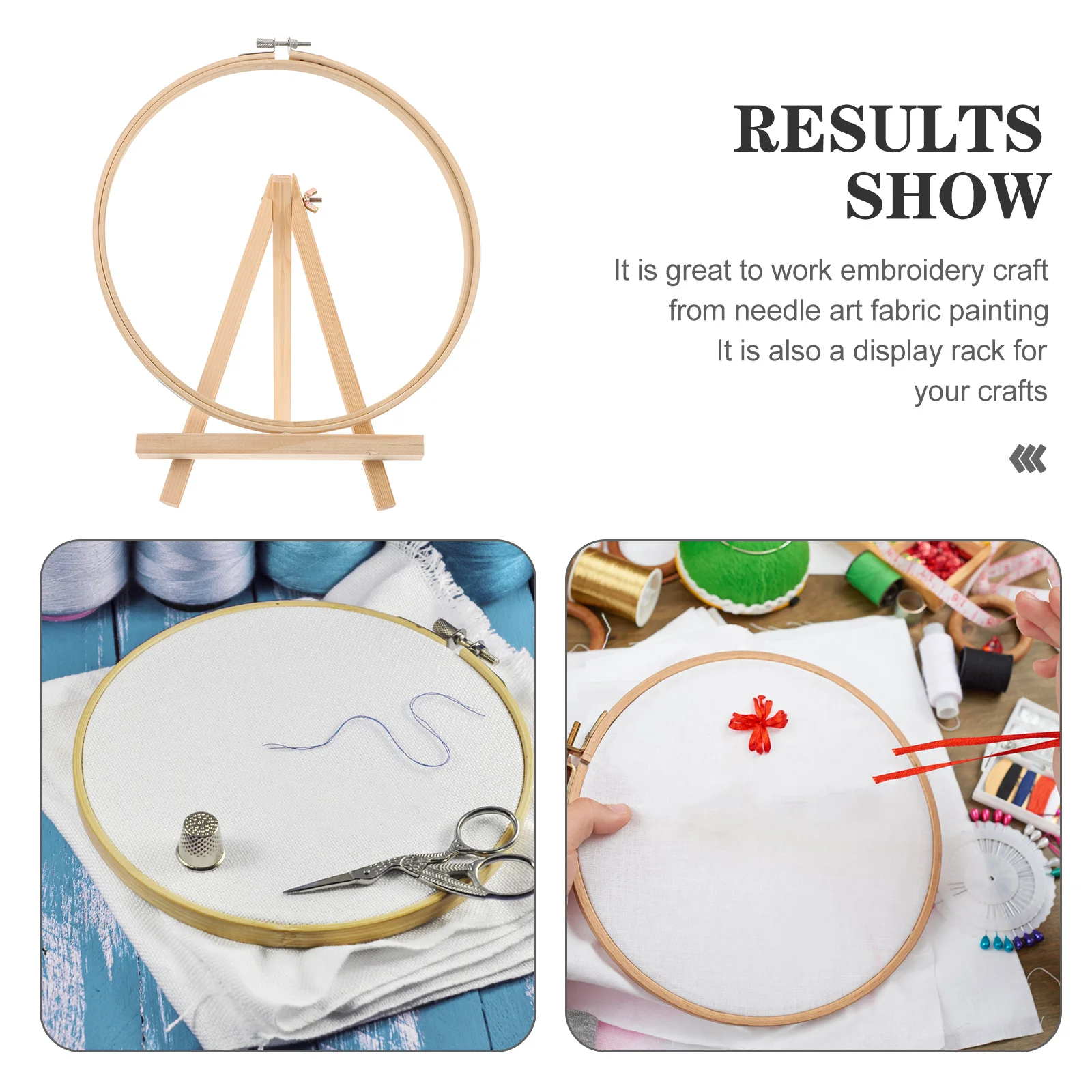 مجموعة واحدة من حامل طوق التطريز المتين متعدد الوظائف بإطار غرز متقاطعة مع براعة رائعة لإطار الغرز المتقاطعة للديكور