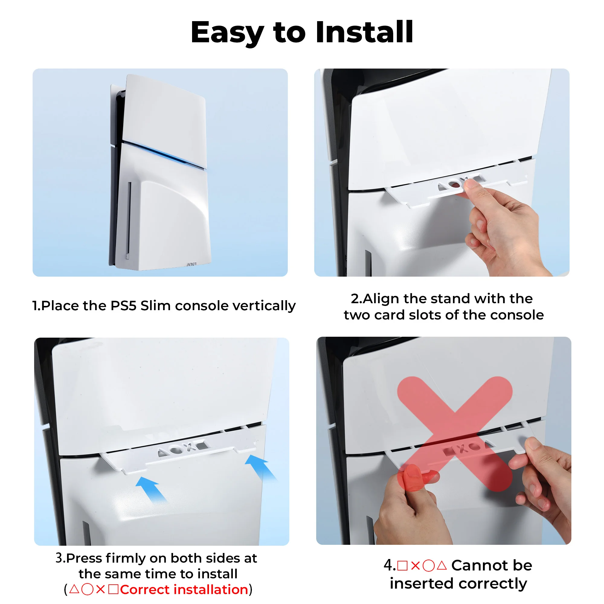 For SONY PS5 ultra-thin console horizontal stand Desktop base fixed support light [special accessories for driving]