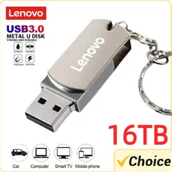 Оригинальные флэш-накопители Lenovo 16 Тб, USB 3,0, высокоскоростной металлический флеш-накопитель, Водонепроницаемая USB-карта типа C, USB-накопители 8 ТБ, 4 ТБ