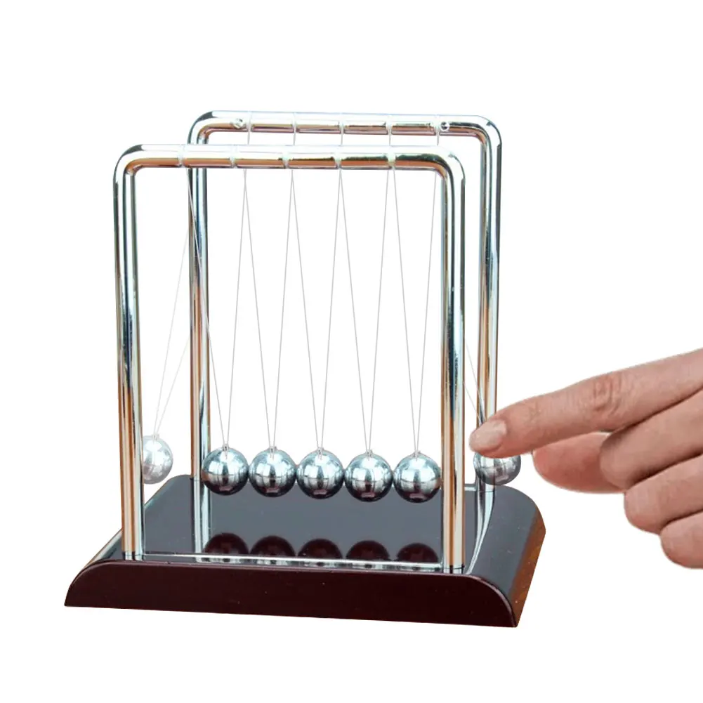 Newtons Cradle Steel Balance Ball Teaching Supplies Physics Science Pendulum Desk Toy Science Physics Gadget for Home and Office