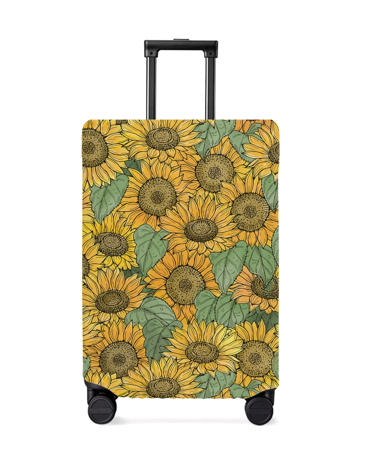 Plant Flower Sunflower Luggage Cover Stretch Suitcase Protector Baggage Dust Case Cover for 18-32 Inch Travel Suitcase Case