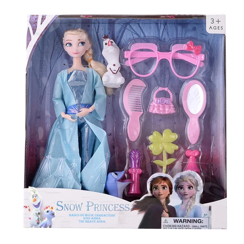 28/30CM Disney Frozen Anna Elsa Princess Play House Dolls Figurine Toy Movable Joint Action Figure Olaf Ornaments Birthday Gift