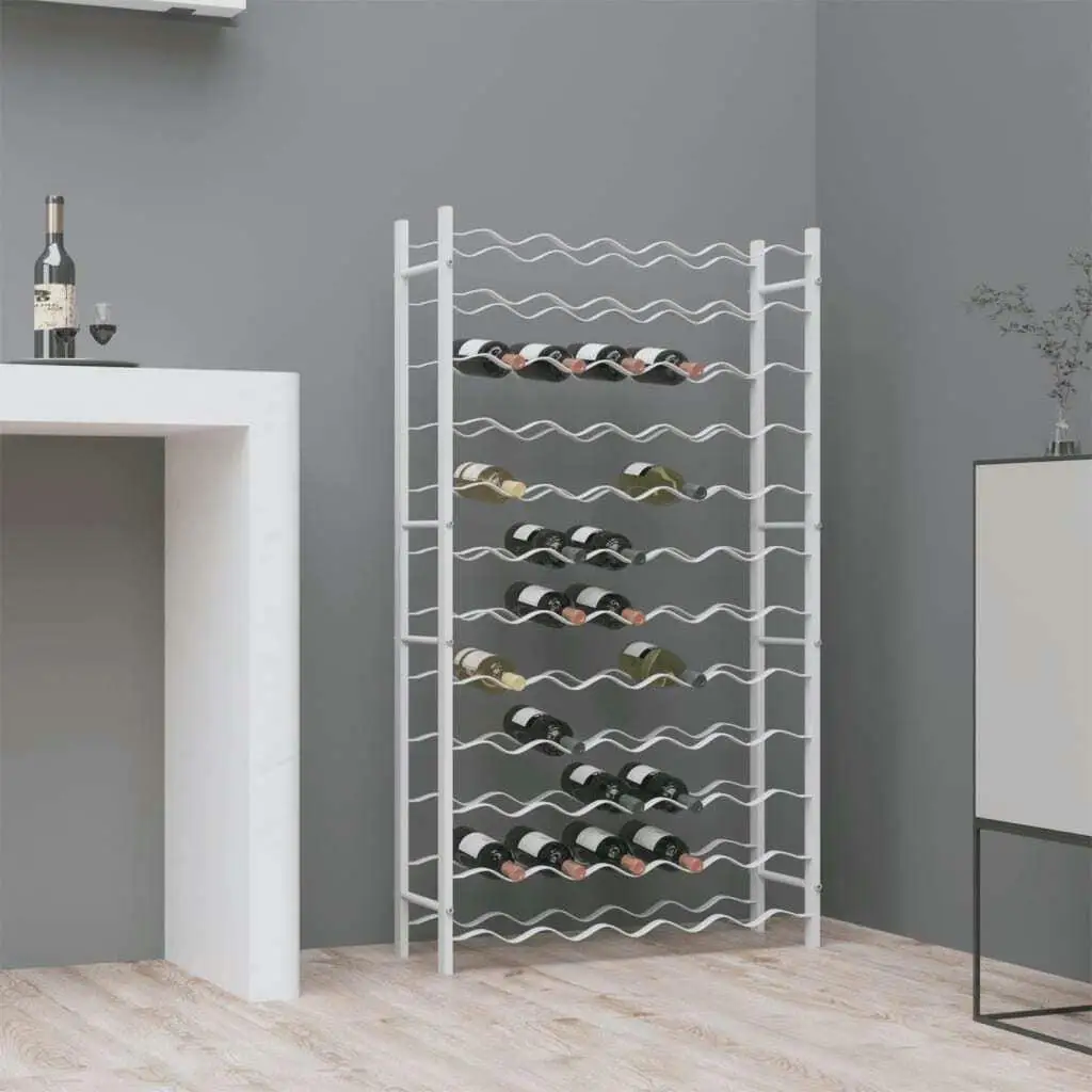 for 72 Bottle White Metal Wine Rack - Stylish Storage Solution for Wine Lovers