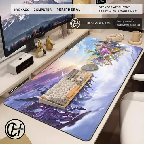 Imagen 2 del producto Alfombrilla de ratón para juegos Saint Seiya, alfombrilla de goma para ratón con estampado de Anime HD, alfombrilla de escritorio Xxl, Protector de escritorio para jugadores, accesorios para Pc, alfombra
