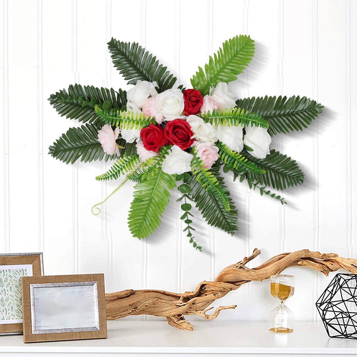 

1PC Artificial Wedding lintel Flowers Simulated Rose Garland Drapes for Wedding Decorations Welcome Sign