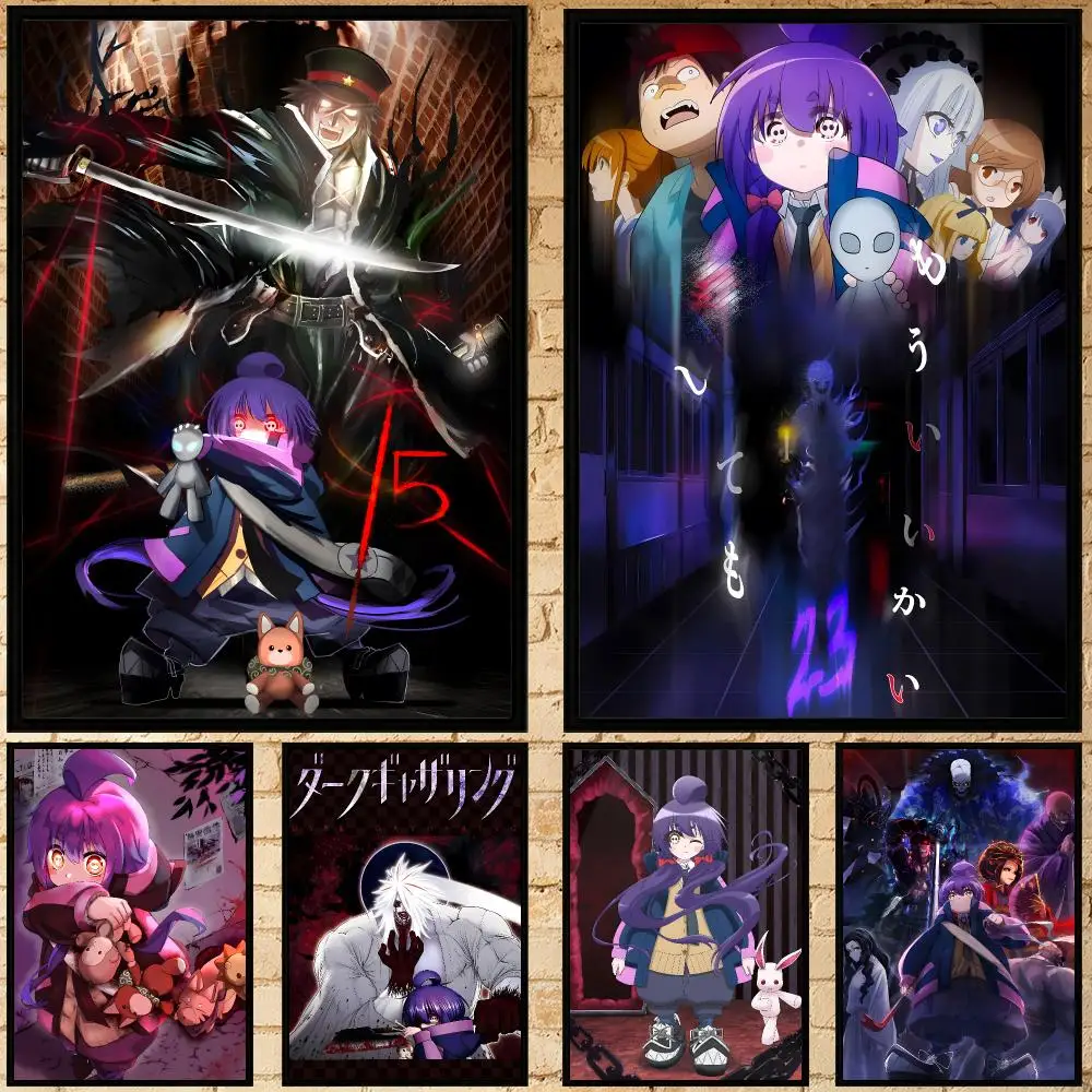 anime Dark Gathering Poster Poster HD Waterproof Self-adhesive Art Print Wall Decor for Bedroom Living Room Gift