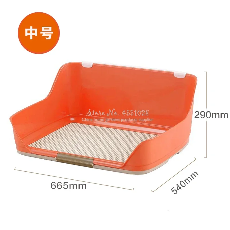 Indoor Resin Pet Dog Puppy Potty Tray with diaper Pee Post Protection  Wall,No-Torn Puppy Pad Dog Toilet for Male/Boy Puppies