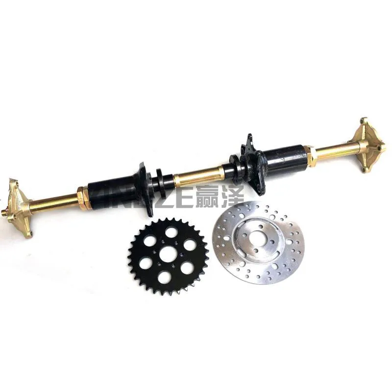 

Four Wheel ATV UTV Buggy 81CM Rear Axle with Sprocket Disc Brake Rotor for GY6 125 150 200cc CRF SSR Dirt Pit Bike Go Kart