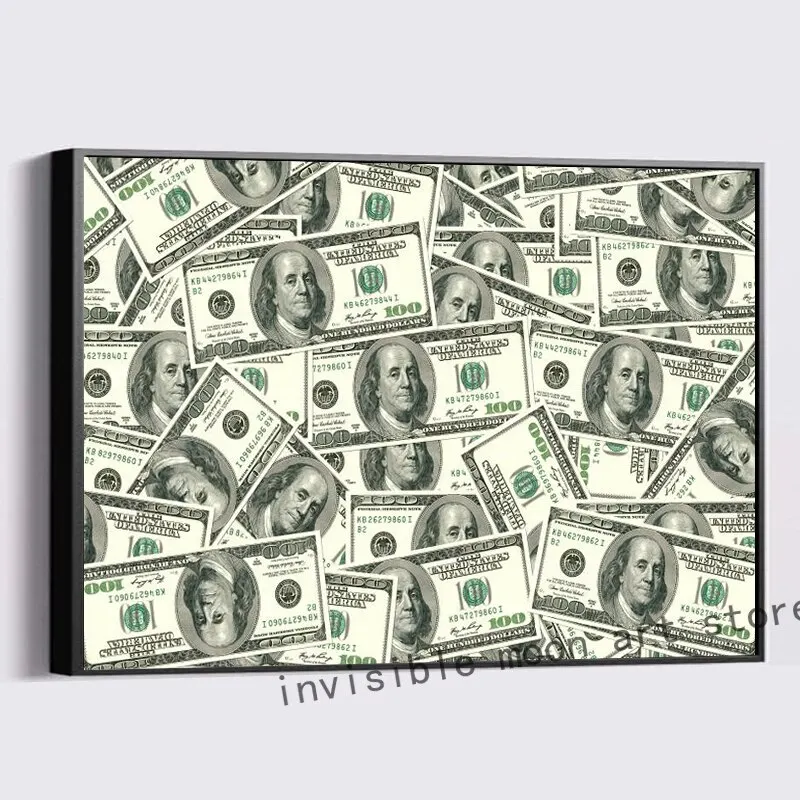 Luxury Abstract Bitcoin Money Canvas Wall Art  Modern Dollar Posters for Living Room Decor Home Prints  Paintings