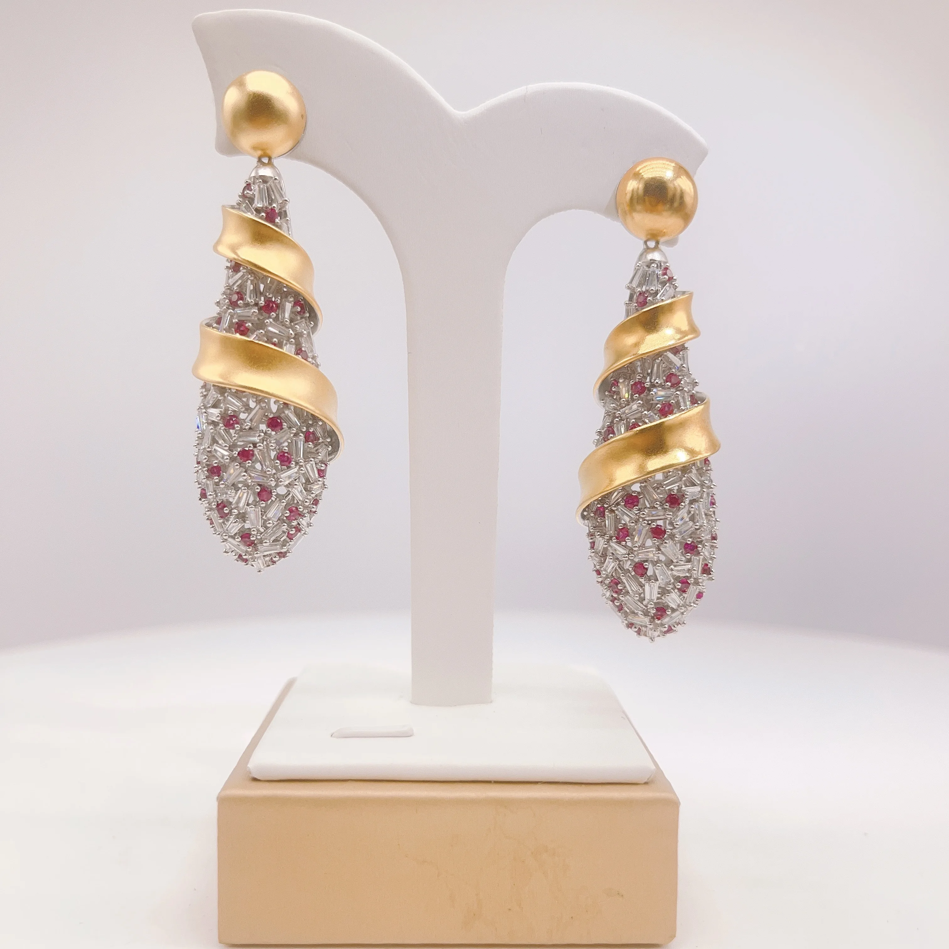 

Нигерийские длинные модные серьги с цирконами, классический дизайн, женские африканские свадебные серьги