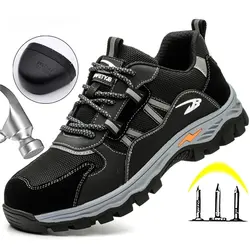 NewSafety shoes steel toe puncture-proof movement is indestructible Electric welder, not afraid of sparks Work boots insulation