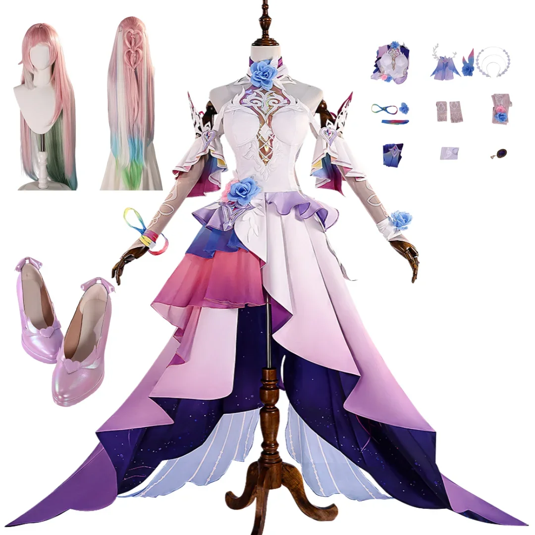 

Honkai Star Rail Cyrene Cosplay Costume Wig Shoes