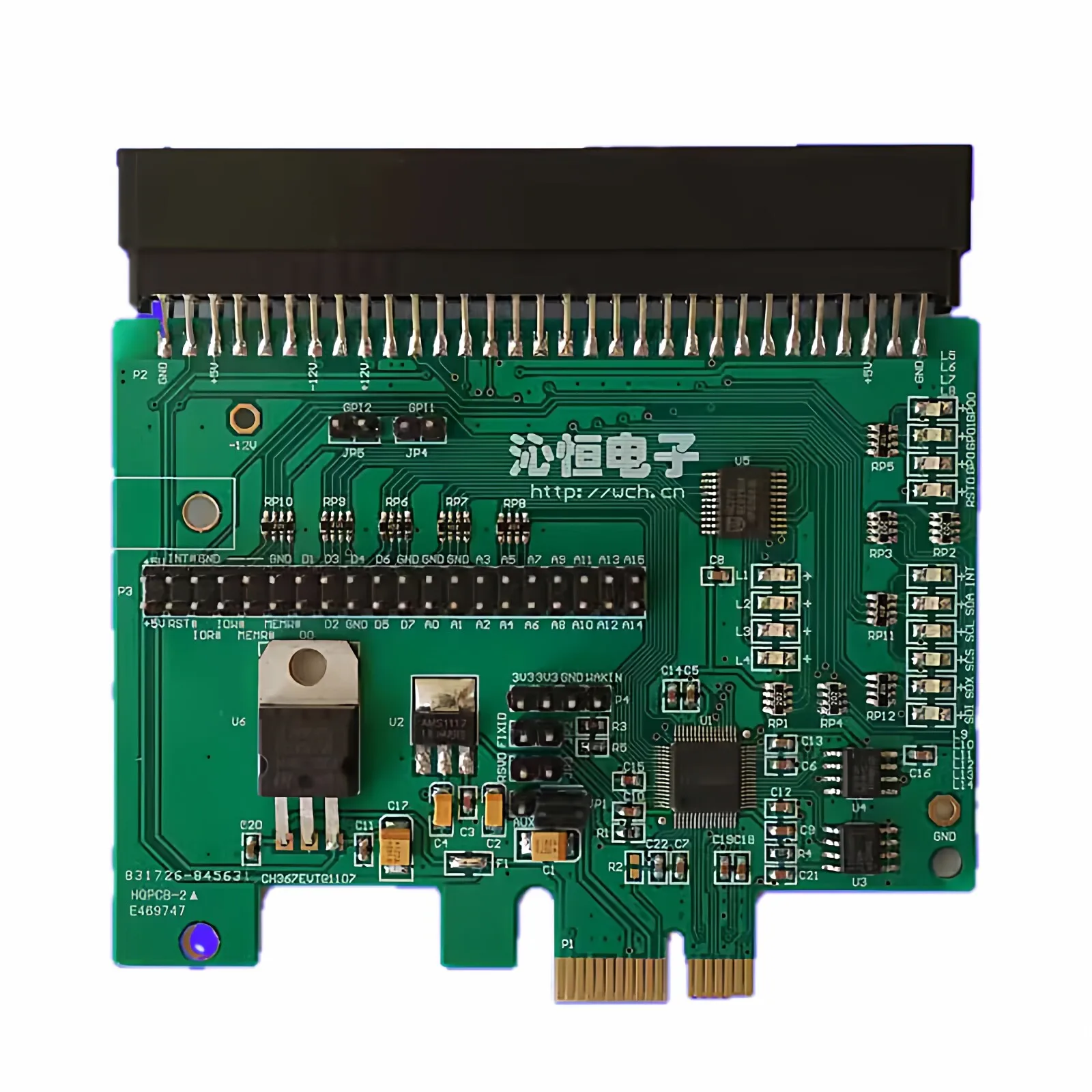 PCIe Development Board CH367 Development Board Evaluation Board Learning Board PCIe Bus to 8-bit Local Bus Conversion