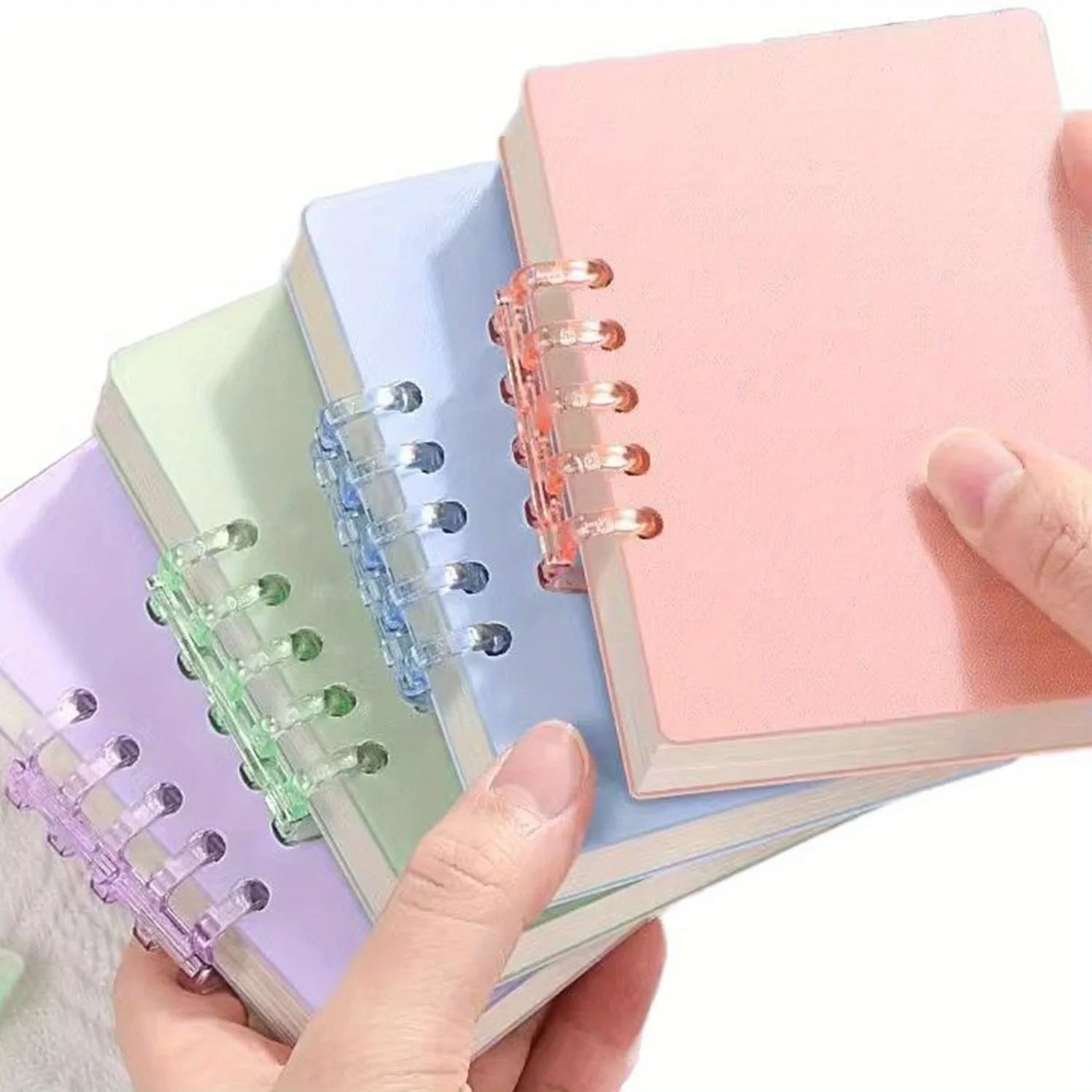 1PC 80 Sheets Portable A7 Mini Loose-Leaf Notebook, Pocket Memo Diary Planner, Agenda Organizer for School & Office Supplies