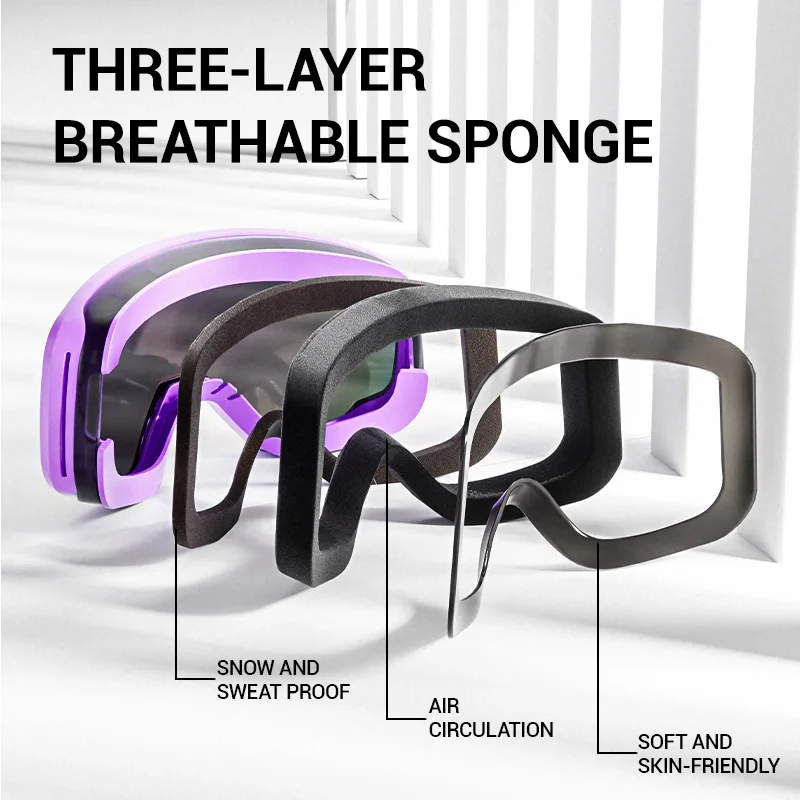 Kapvoe Teenager Kids Ski Goggles Winter Outdoor Sports Anti-fog Snowboard Goggles Double UV400 Child Skiing Mask Glasses New