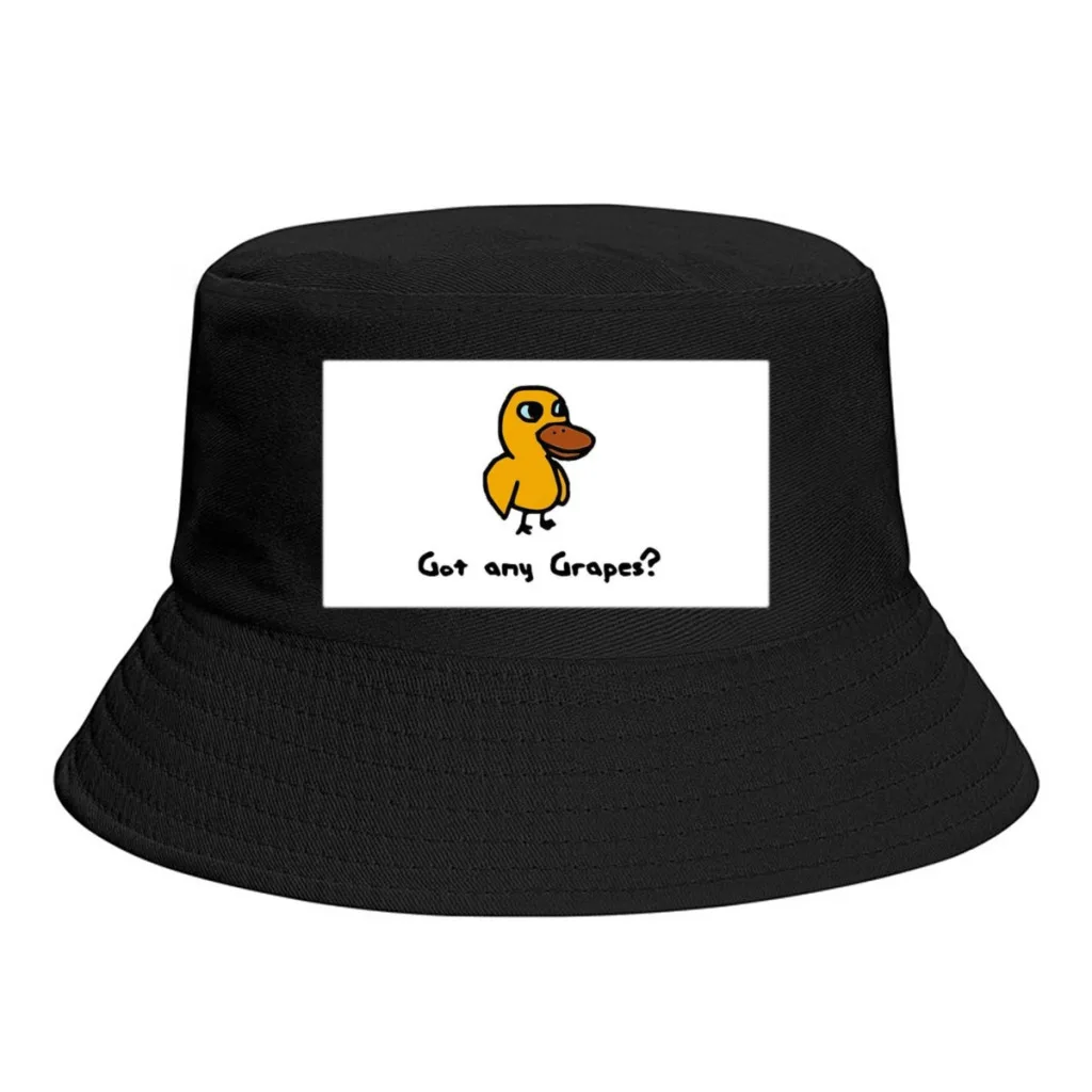 got any Grapes duck song. Unisex Bucket Hat Embroidery Women Double-Sided  Hip Hop Hat Four Season Panama Beach Fishing Sun Caps