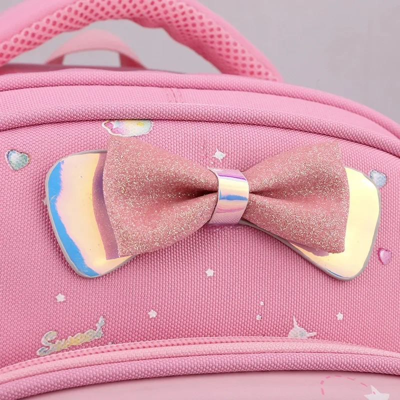 Sanrio tas punggung kartun anak, ransel bahu ganda ringan kapasitas besar, tas sekolah pelajar Hello Kitty lucu