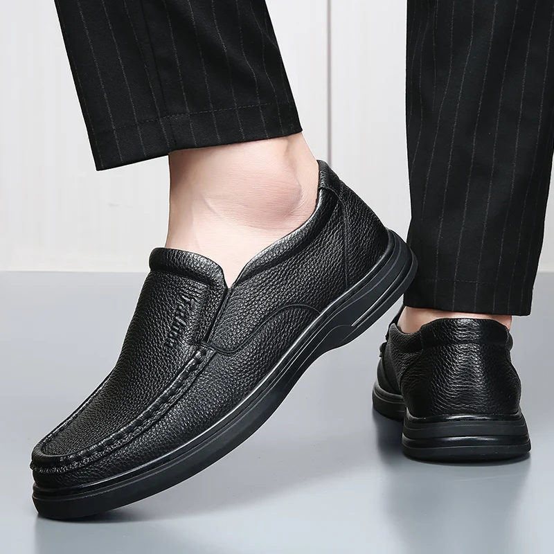 DIMANYU Genuine Leather 2026 New Casual Non-Slip Dad Large Size Middle-Aged Elderly Flat Men's Shoes_vogvips.com