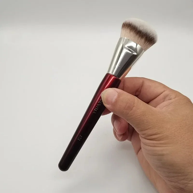 1pc 101 Contoured Foundation Makeup brushes Angled Liquid Base Concealer Make up brushes Red wood handle cosmetic tools 506