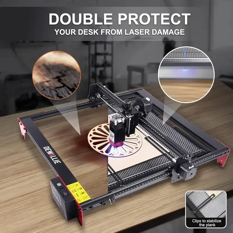 DEWALLIE ハニカムレーザーベッド、器具付き、18.5x17.32x0.87インチ ハニカム作業テーブル D1 および D1 Pro ダイオードレーザー彫刻機用