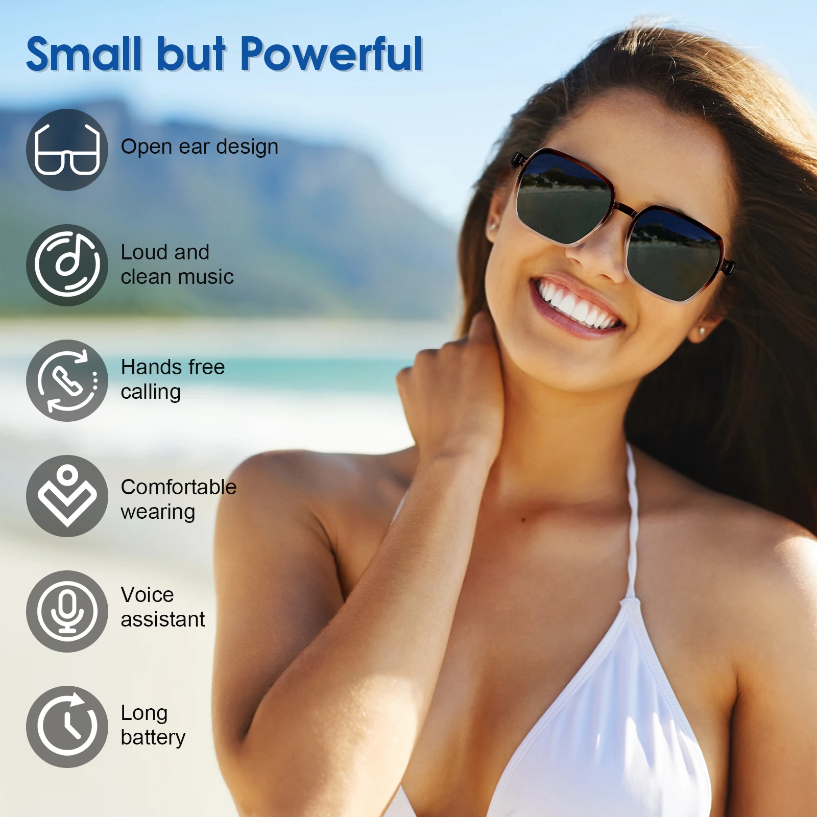 Okulary M10 ProC Nowe Inteligentne Okulary Bluetooth AI 8KHD z Ochroną Przed Niebieskim Światłem do Odsłuchiwania Muzyki, Jazdy Samochodem i Sterowania Głosowego