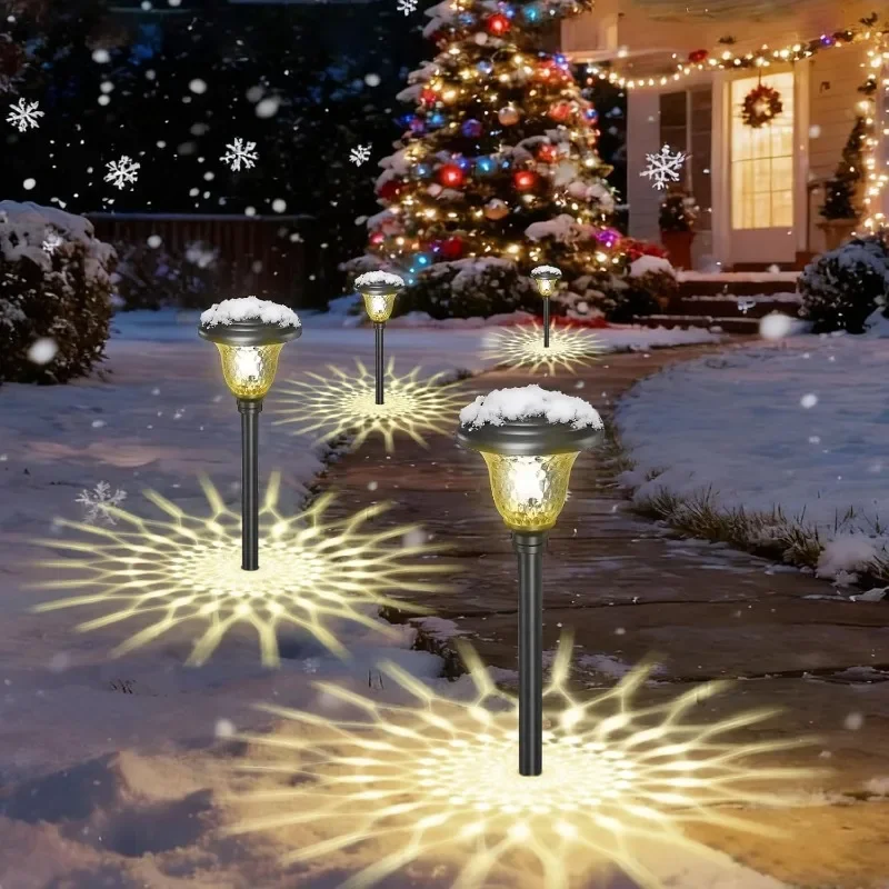 8 أضواء شمسية RGB خارجية، ديكور حديقة متغير الألوان تلقائيًا للفناء/الحمام السباحي/المسار