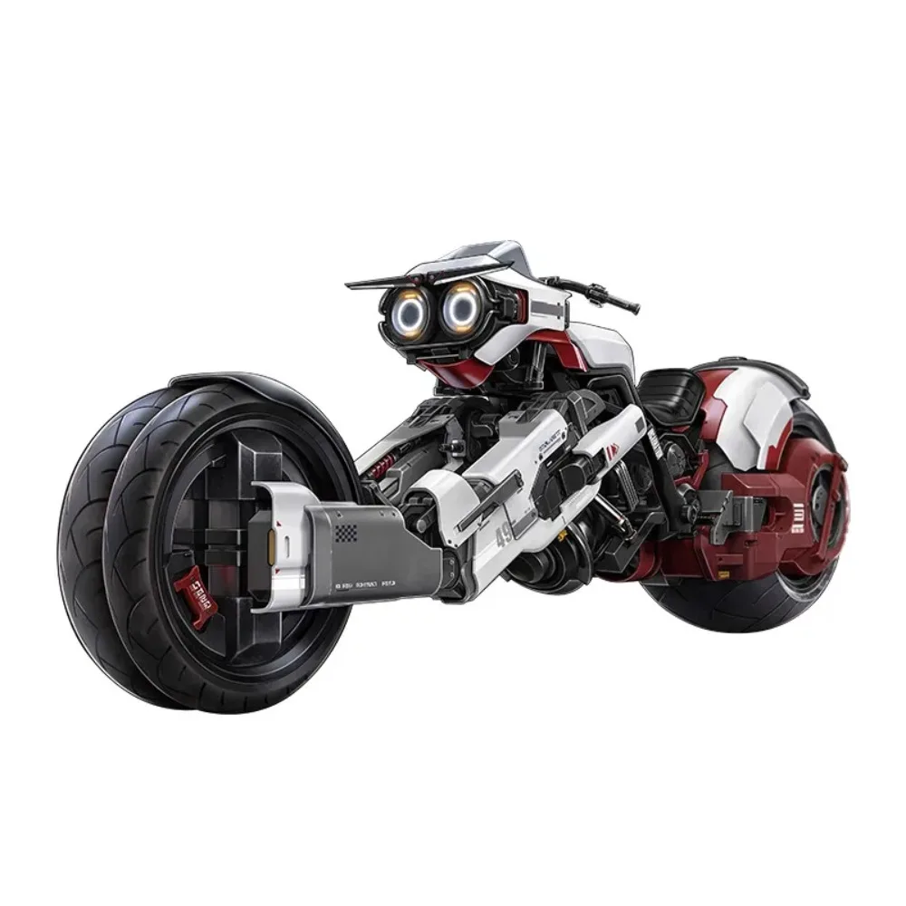 MT-010S MENG plastic scale model kit toy tilting dual front wheel all-wheel drive motorcycle, glue-free color separation 1/9