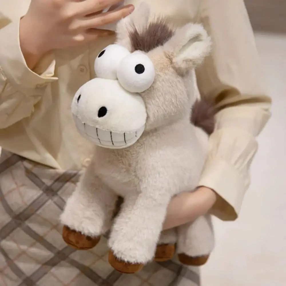 Giocattoli di peluche di cavalli in piedi morbidi Grande bulbo oculare Lavabile in lavatrice Peluche ripiene Design carino Giocattolo di pony di peluche super morbido