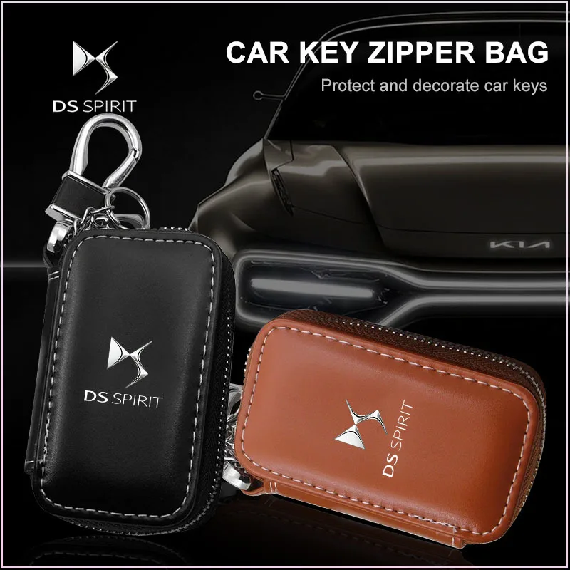 Leather Key Wallet Car Key Bag Multi Function Key Case for Citroen DS C1 C2 C3 C5 C6 C8 C4L DS6 DS3 DS4 DS5LS C4 Car Stickers