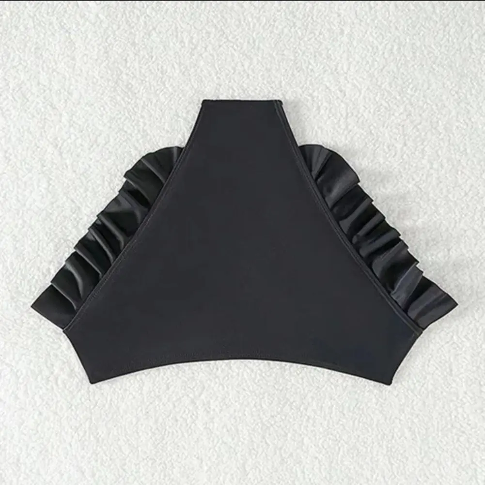 

Women Swimming Trunks High-Waisted Ruffle Trim Bikini Bottoms with Tummy Control Quick-Drying Swimwear Beachwear