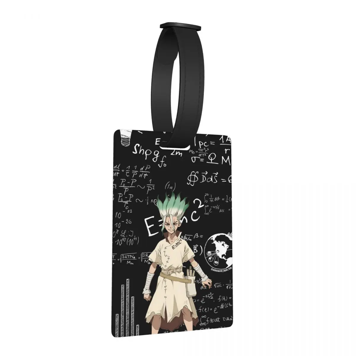 

Бирки для багажа Senku Ishigami Dr Stone Apan Anime, аксессуары для чемоданов, этикетки для путешествий, держатели для идентификационных бирок с именем и адресом