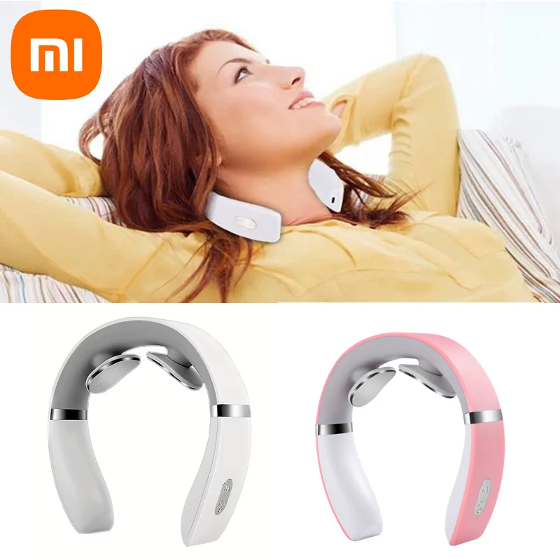 Xiaomi massageador cervical portátil mini pescoço ombro massageador pescoço profundo massagem quente pescoço pressionando cuidados relaxar massagem