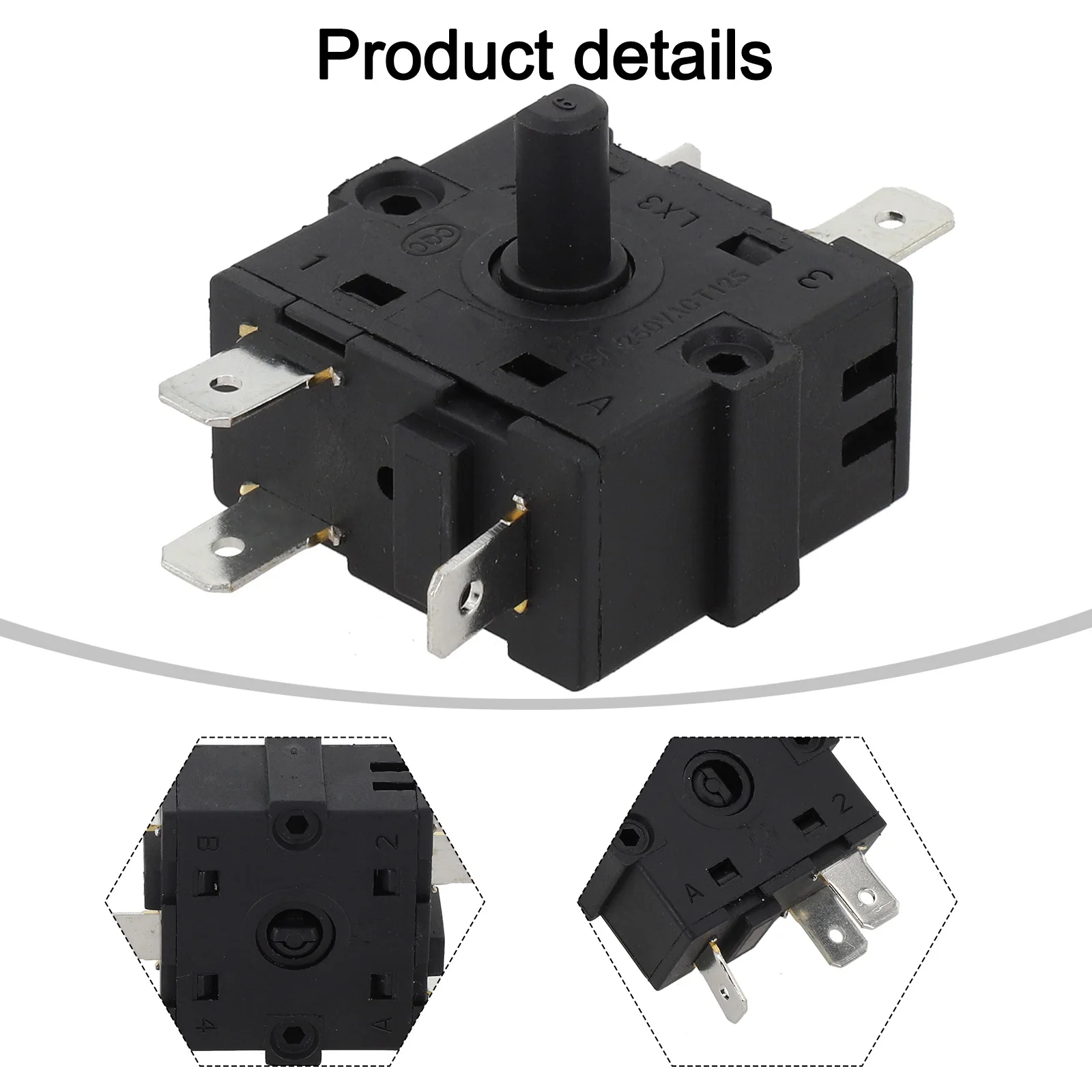 5-pin Switch Electric Heater Switch 4cm approximately 3 Pin And 5 Pin Switch Switch Accessory Stove Compatible
