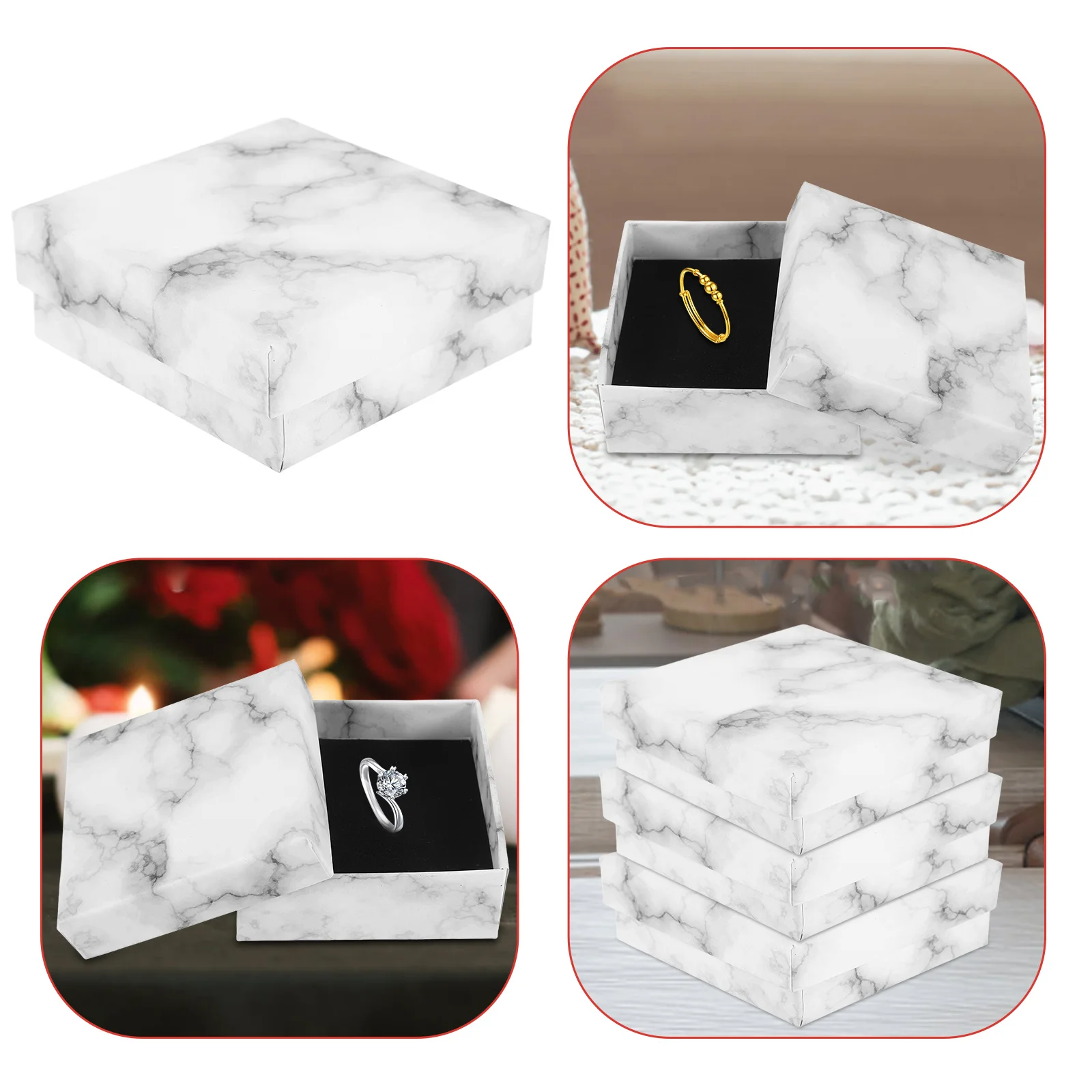 

24 Pcs Jewelry Box Storage Case Earring Holder Small Boxes Packaging Packing Travel