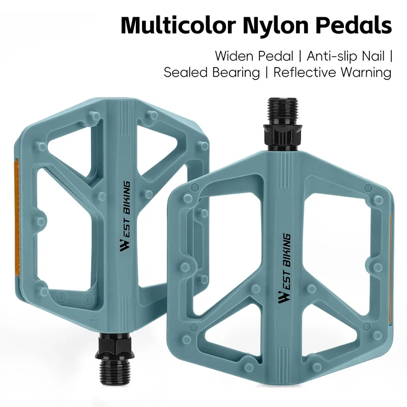 

MTB Bike Pedals Ultralight Nylon Wide Platform Non-Slip Design for Mountain Road Bicycle Cycling Bike Accessories