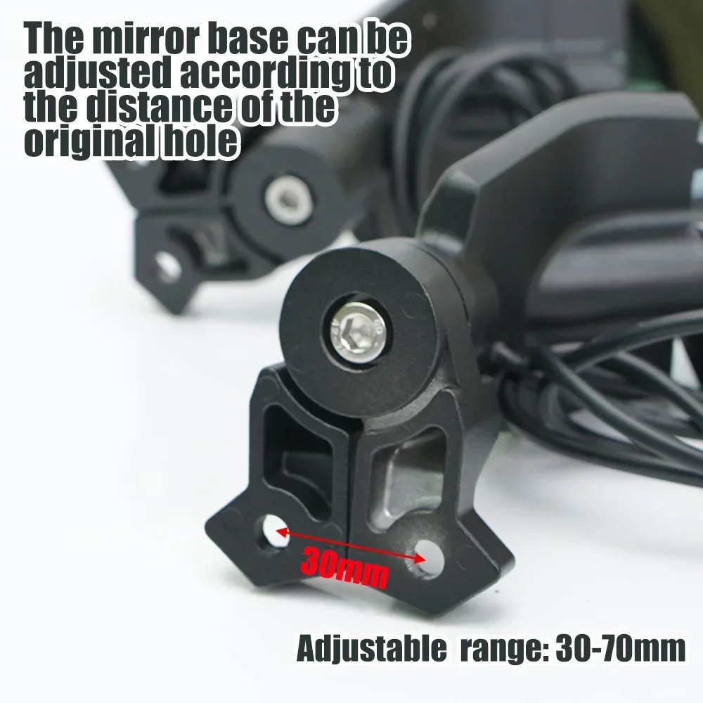 Motorcycle Rearview Mirrors with LED Rotating Adjustable High Visibility Mirrors For Kawasaki Ninja 250 300 400 650 H2 H4