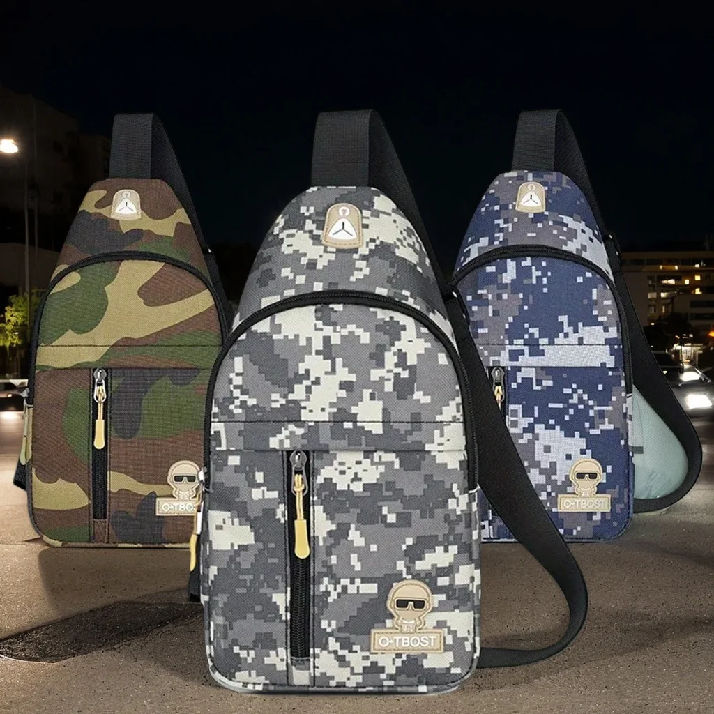 

​​Men's Adjustable Chest Bag - Outdoor Mountaineering Cycling One Shoulder Slant Cross Oxford Cloth Bag​​