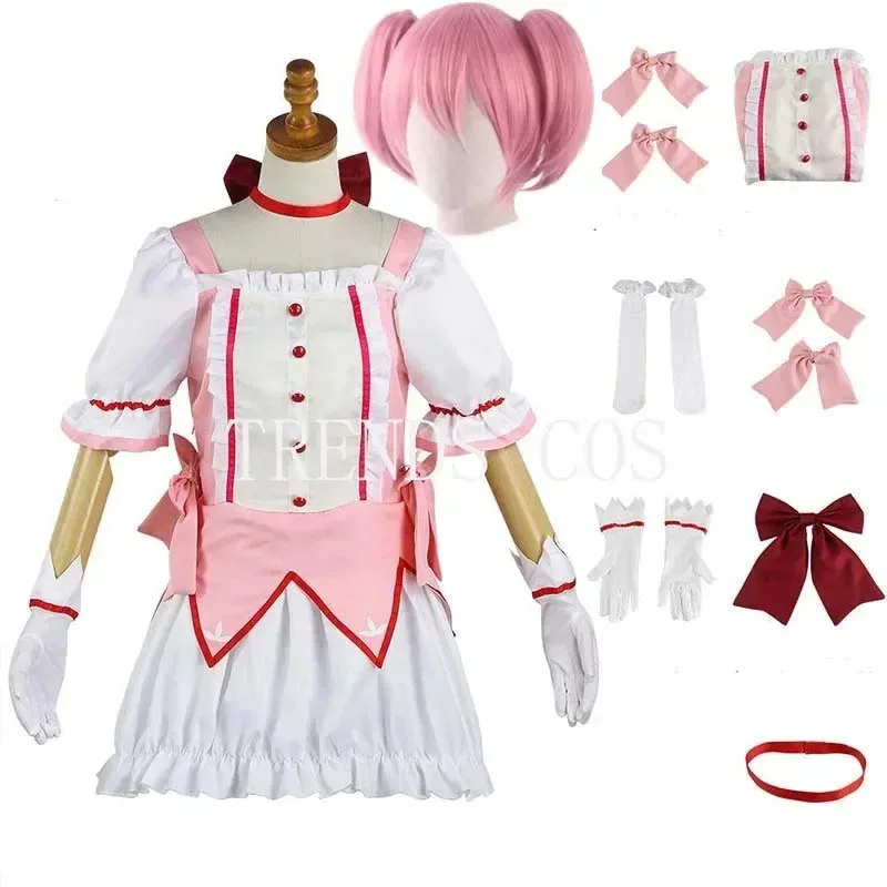 Anime Cosplay Costume Magica Dress Wig Kaname Madoka Outfits For Comic Con NM33