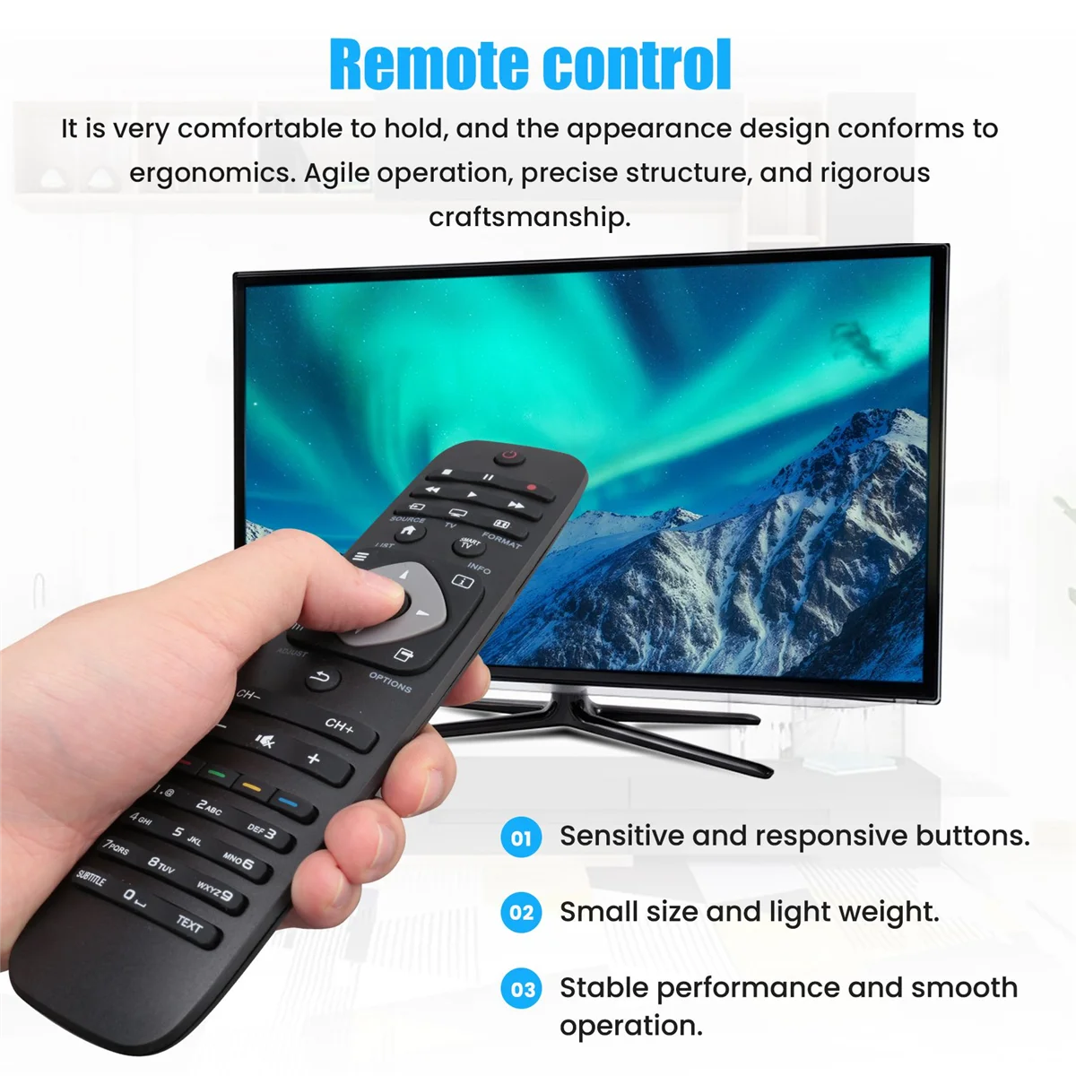 Universal Replacement TV Remote Control for Philips 242254990467