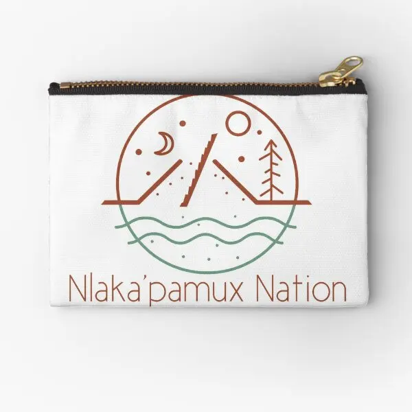 Flag Of The Nlakapamux Nation Canada  Zipper Pouches Socks Money Women Cosmetic Pure Bag Coin Pocket Wallet Storage Panties Key