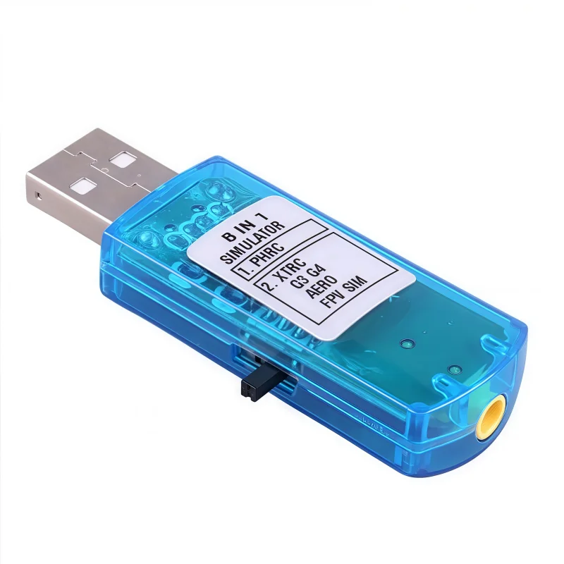 8IN1 USB フライトシミュレーターコンピュータ XTR5 FMS G4 FPV 飛行機 & ヘリコプターコントローラー用多機能フライトシミュレーションツール