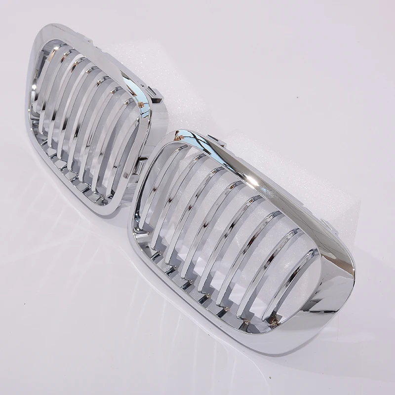 Single Slat Chrome Plate Grille Kidney Grill For 3 Series E46 2-Door 1998-2002 Pre-Facelift & 2000-2007 E46 M3 Coupe Cabriolet - view 2