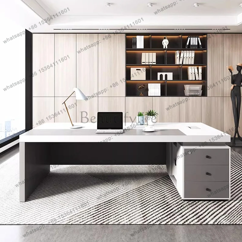 

Офисный стол руководителя в европейском стиле, скандинавский дизайн, деревянный, современный, для работы стоя