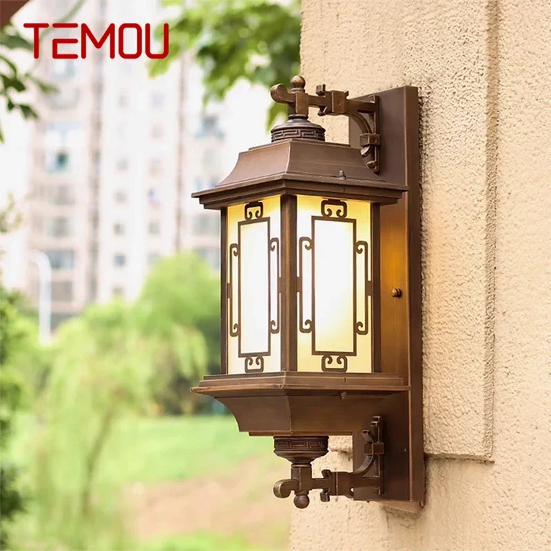 

TEMOU Contemporary LED Outdoor Wall Lamps Electric Simplicity Waterproof Balcony Hallway Courtyard Villa Gate Hotel