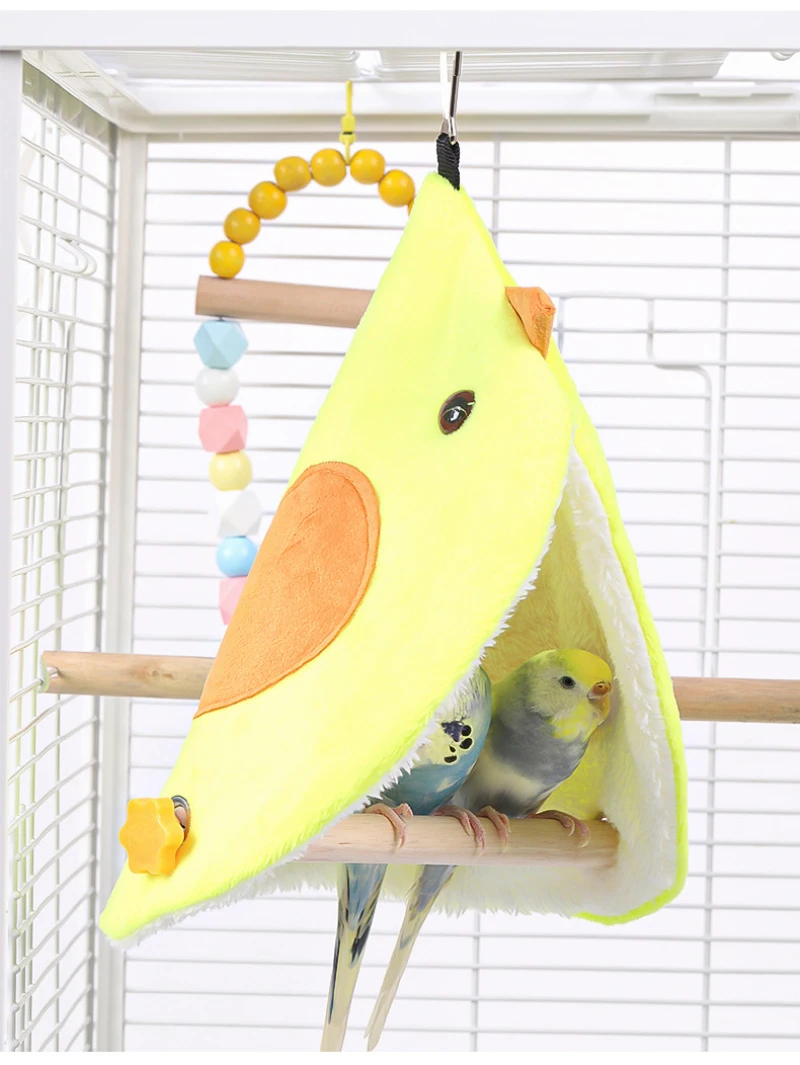 Soft Plush Bird Parrot Nest Bird Parrot Hammock Parakeet Hanging Bed House Cave Cage Hut Tent Toy Bird Cage Accessories view 4