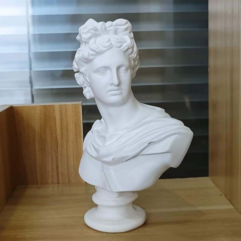 15 سنتيمتر الجبس تمثال ديكور الرف الراتنج المنحوتات وأرقام الحلي للمنزل الديكور غرفة المعيشة مكتب الجدول أبولو الحرف #3