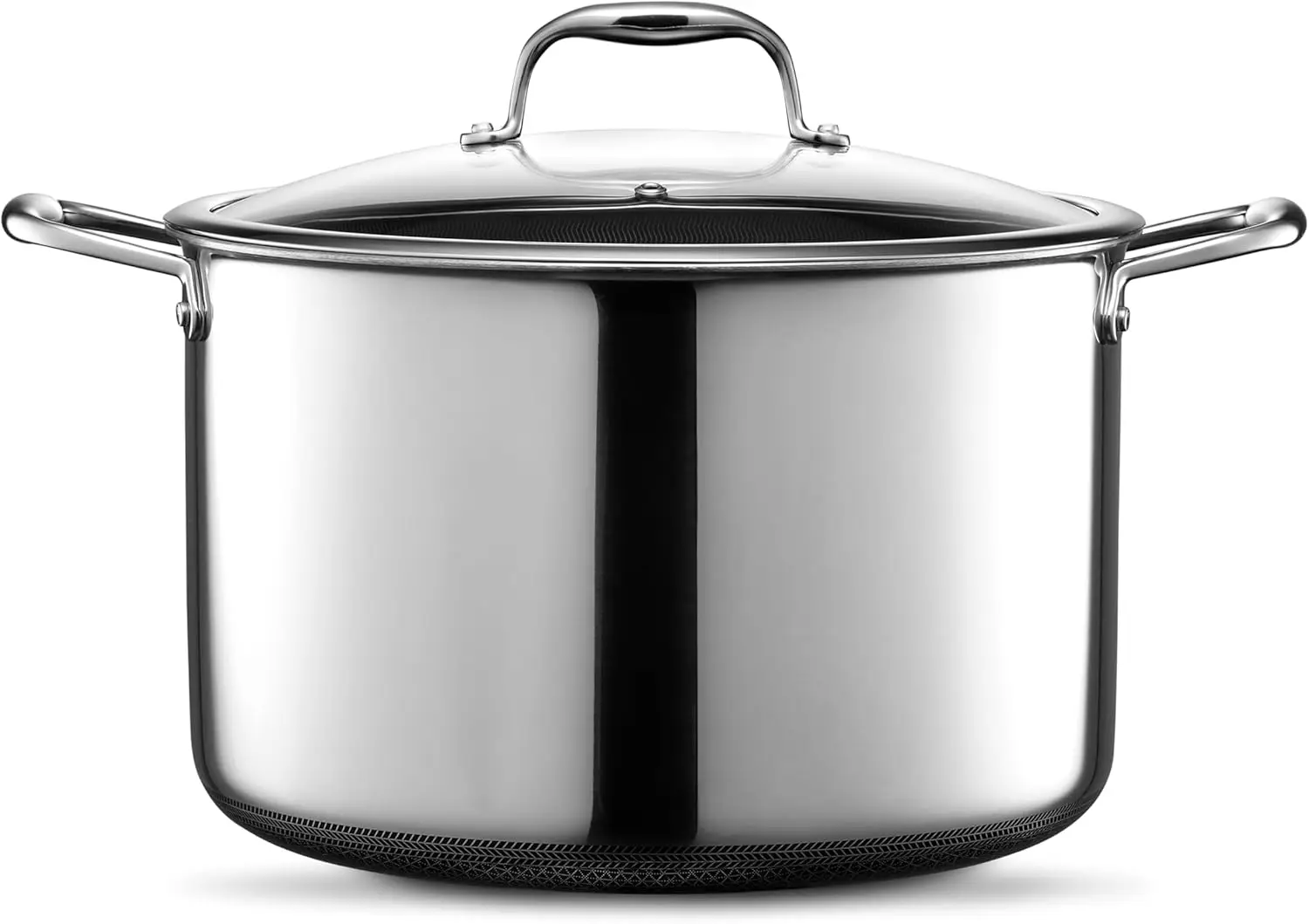 Hybrid Nonstick 10-Quart Stockpot with Tempered Glass Lid, Dishwasher Safe, Induction Ready, Compatible with All Cooktop