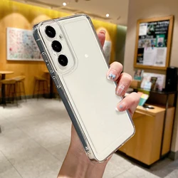 Transparent Case For Samsung Galaxy A55 A35 A25 A15 5G A16 A26 A36 A56 A17 A37 A57 S26 Plus S25 Ultra Edge Coque Silicone Cover